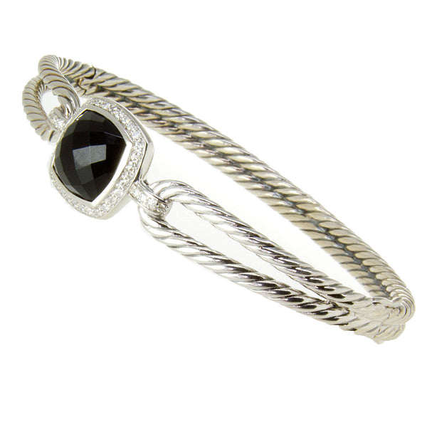 David Yurman Albion Bracelet with Black Onyx and Diamonds - Chicago Pawners & Jewelers