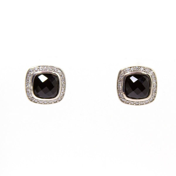 David Yurman Black Onxy & Diamond Albion Earrings - Chicago Pawners & Jewelers