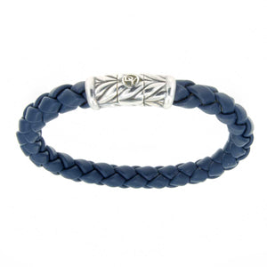David Yurman Chevron Rubber Weave Bracelet in Blue - Chicago Pawners & Jewelers