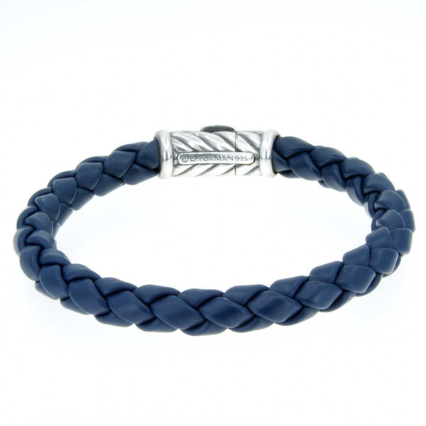 David Yurman Chevron Rubber Weave Bracelet in Blue