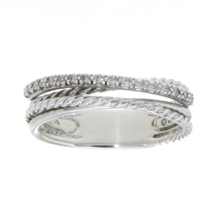 David Yurman Crossover Ring with Diamonds - Chicago Pawners & Jewelers