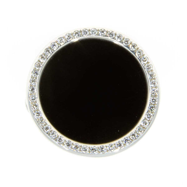 David Yurman Elements Ring with Black Onyx and Diamonds