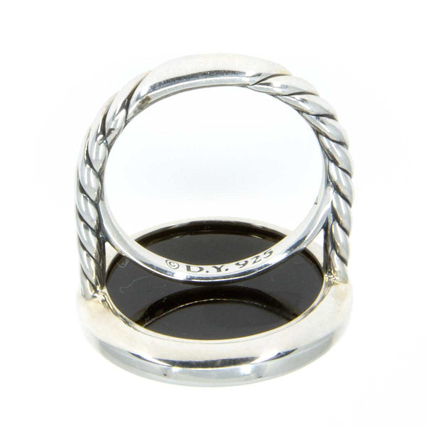 David Yurman Elements Ring with Black Onyx and Diamonds - Chicago Pawners & Jewelers