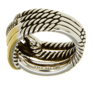 David Yurman Labyrinth Double Loop Ring with Diamonds - Chicago Pawners & Jewelers