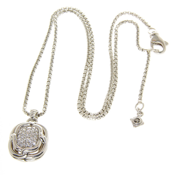 David Yurman Pavé Diamond  Pendant Necklace - Chicago Pawners & Jewelers