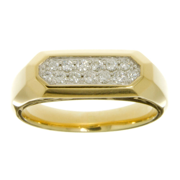 David Yurman Streamline 18K Diamond Signet Ring - Chicago Pawners & Jewelers