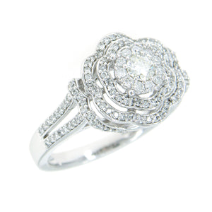 1.00ct Diamond Flower Halo Engagement Ring - Chicago Pawners & Jewelers