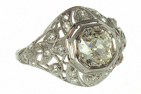 Edwardian 1.50ct Platinum Diamond Ring - Chicago Pawners & Jewelers