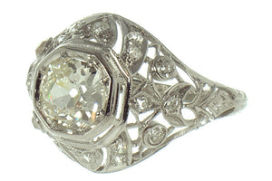 Edwardian 1.50ct Platinum Diamond Ring - Chicago Pawners & Jewelers