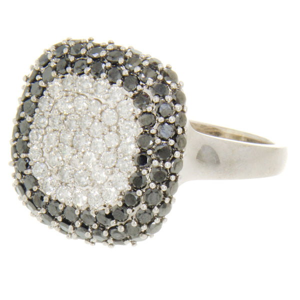 Effy 2.50ct Black & White Diamond Cushion Ring - Chicago Pawners & Jewelers