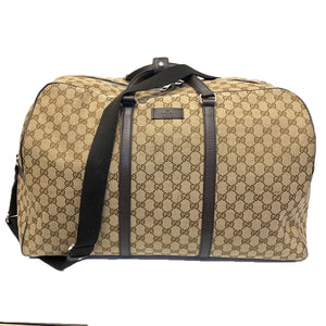 Gucci GG Logo Beige Large Carry-on Duffle - Chicago Pawners & Jewelers