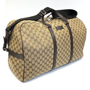 Gucci GG Logo Beige Large Carry-on Duffle - Chicago Pawners & Jewelers