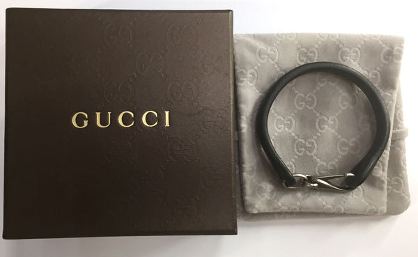 Gucci Men's Leather & Silver Bracelet - Chicago Pawners & Jewelers