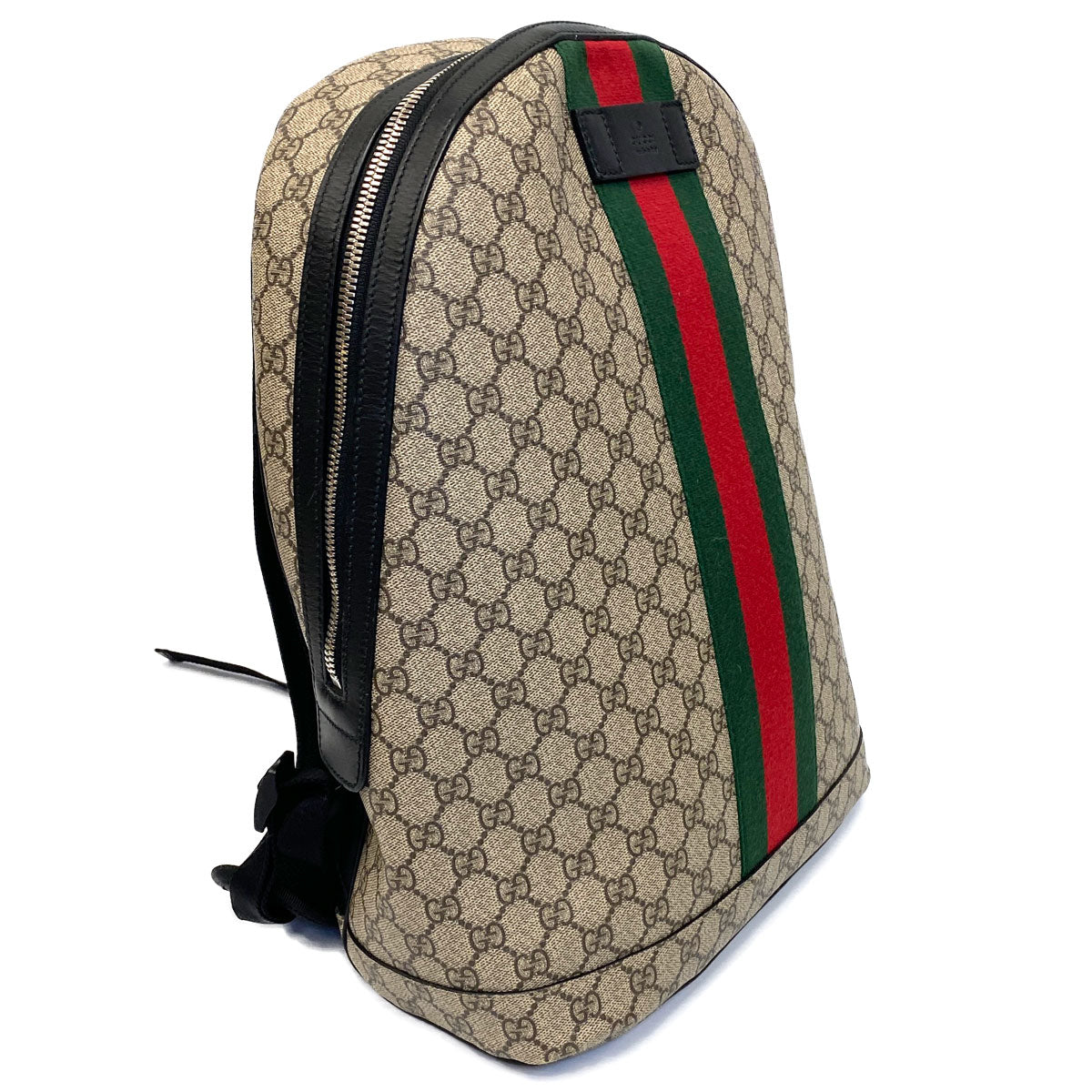 Gucci Backpack Beige Supreme Coated Canvas GG Monogram Web Dome