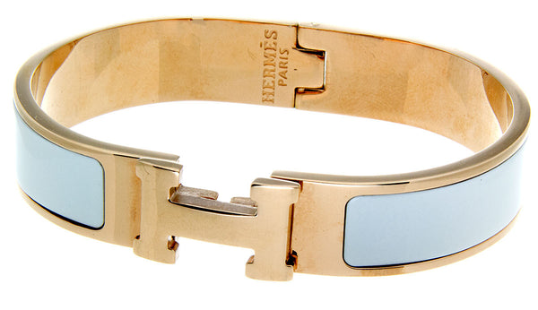 Hermes Clic H White Enamel Bracelet - Chicago Pawners & Jewelers