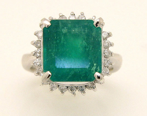 Platinum 7.88ct Emerald & Diamond - Chicago Pawners & Jewelers