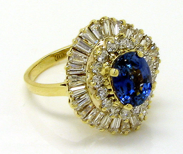 7.60ct Sapphire & Diamond Ballerina Ring - Chicago Pawners & Jewelers