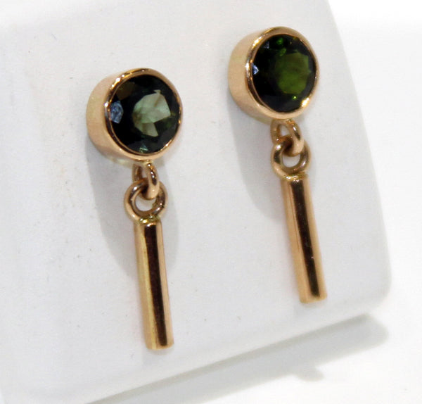Vintage Green Tourmaline Earrings - Chicago Pawners & Jewelers