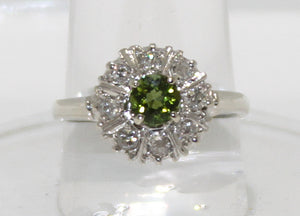 Vintage 14K Peridot & Diamond Ring - Chicago Pawners & Jewelers