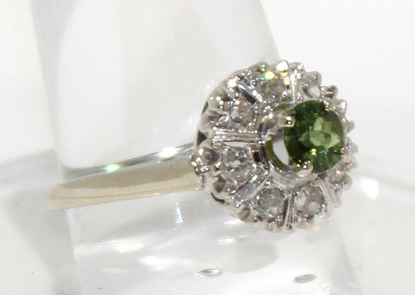 Vintage 14K Peridot & Diamond Ring - Chicago Pawners & Jewelers