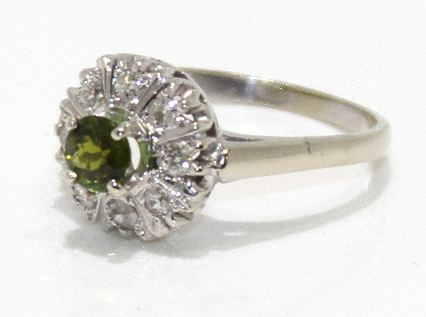 Vintage 14K Peridot & Diamond Ring - Chicago Pawners & Jewelers
