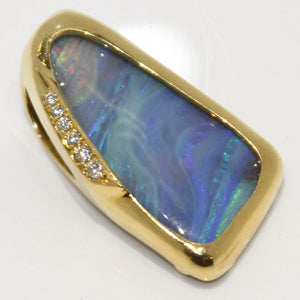 Estate 18K Opal & Diamond Slide Pendant - Chicago Pawners & Jewelers