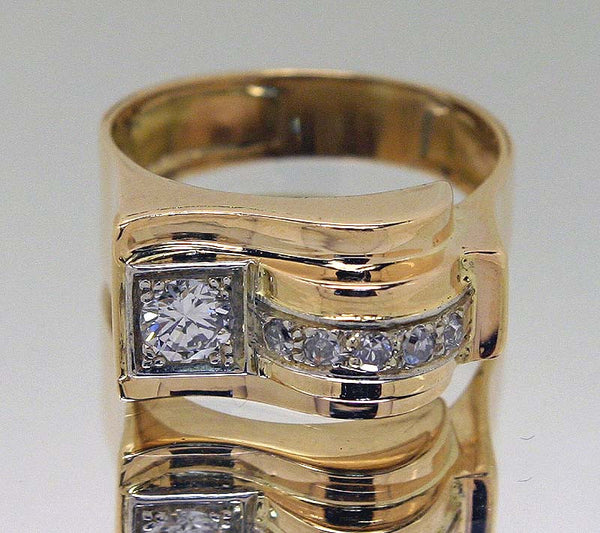 1940s Retro Diamond Ring in 18KT Gold - Chicago Pawners & Jewelers