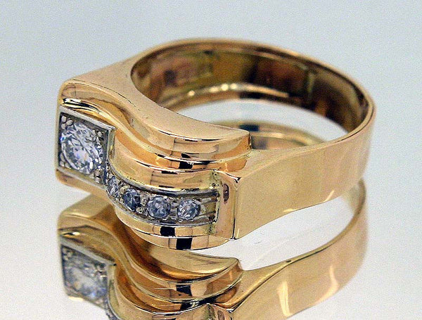 1940s Retro Diamond Ring in 18KT Gold - Chicago Pawners & Jewelers