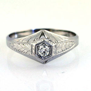 Man's Antique 18K Diamond Ring - Chicago Pawners & Jewelers