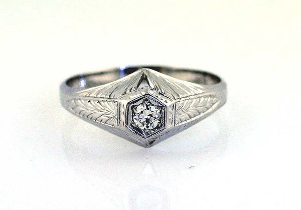 Man's Antique 18K Diamond Ring - Chicago Pawners & Jewelers