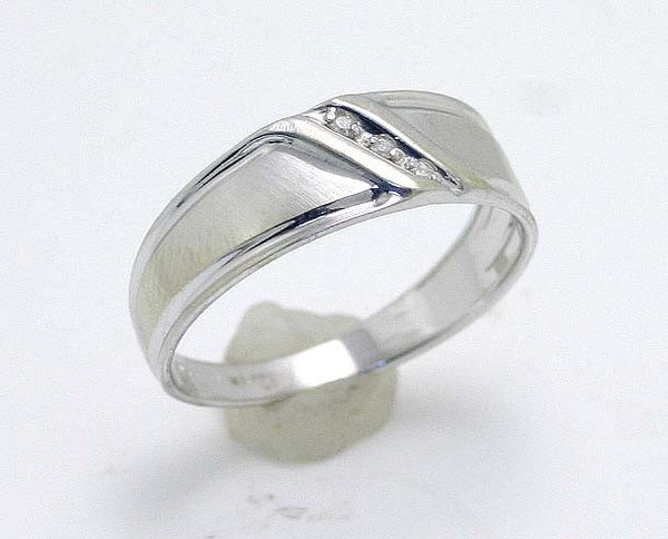 Man's White Gold Diamond Wedding Band - Chicago Pawners & Jewelers