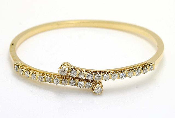 Victorian Diamond Bangle Bracelet - Chicago Pawners & Jewelers