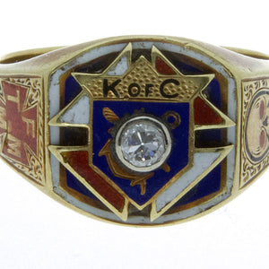 Vintage Diamond Knights of Columbus Ring - Chicago Pawners & Jewelers