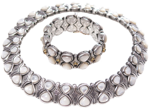 Konstantino Mother of Pearl Collar Necklace - Chicago Pawners & Jewelers