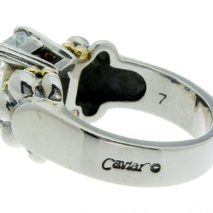Lagos Signature Caviar White Topaz Ring - Chicago Pawners & Jewelers