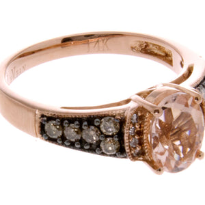 LeVian Morganite & Chocolate Diamond Ring - Chicago Pawners & Jewelers
