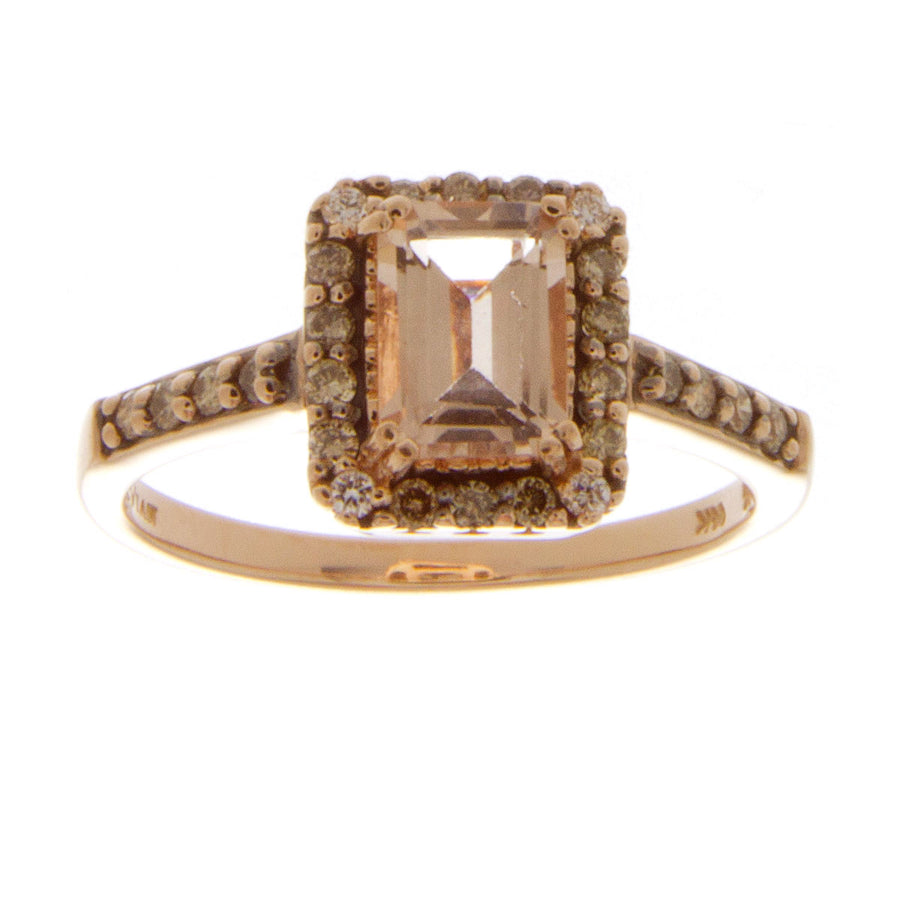 LeVian Morganite & Chocolate Diamond Ring - Chicago Pawners & Jewelers