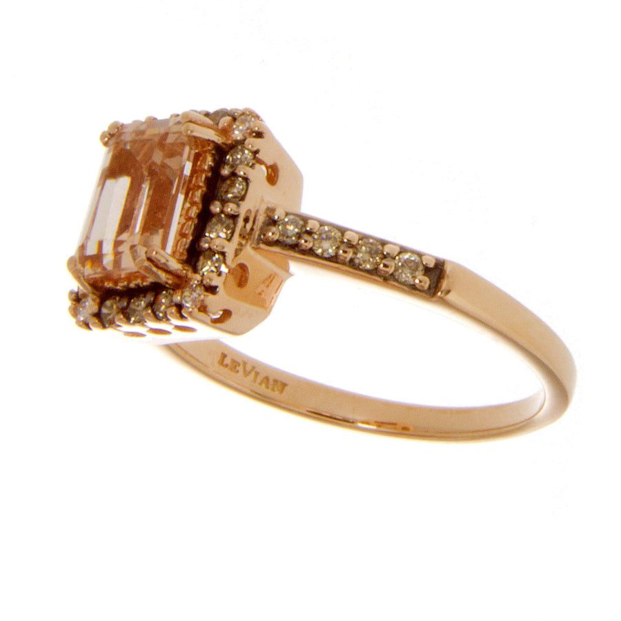 LeVian Morganite & Chocolate Diamond Ring - Chicago Pawners & Jewelers