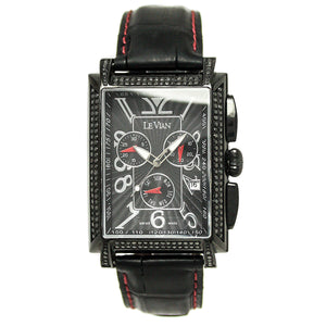LeVian ZAG 61 Hudson Racer Midnight Collection Black Diamond Watch - Chicago Pawners & Jewelers