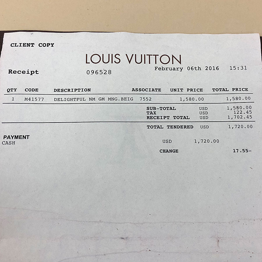 Louis Vuitton Receipt Template - Colaboratory