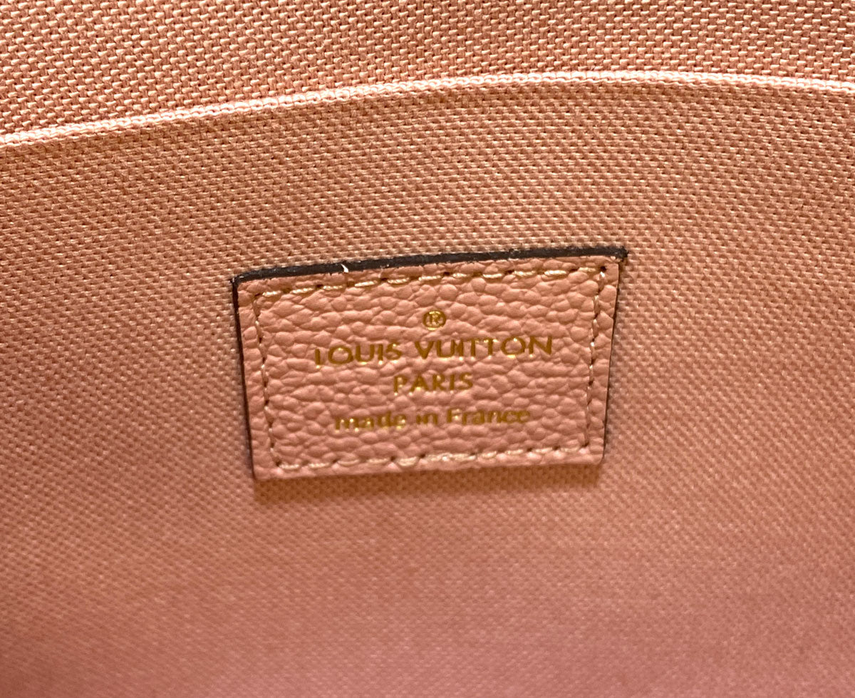 Louis Vuitton Félicie Pochette Monogram Empreinte Rose Poudre in Leather  with Gold-tone - GB