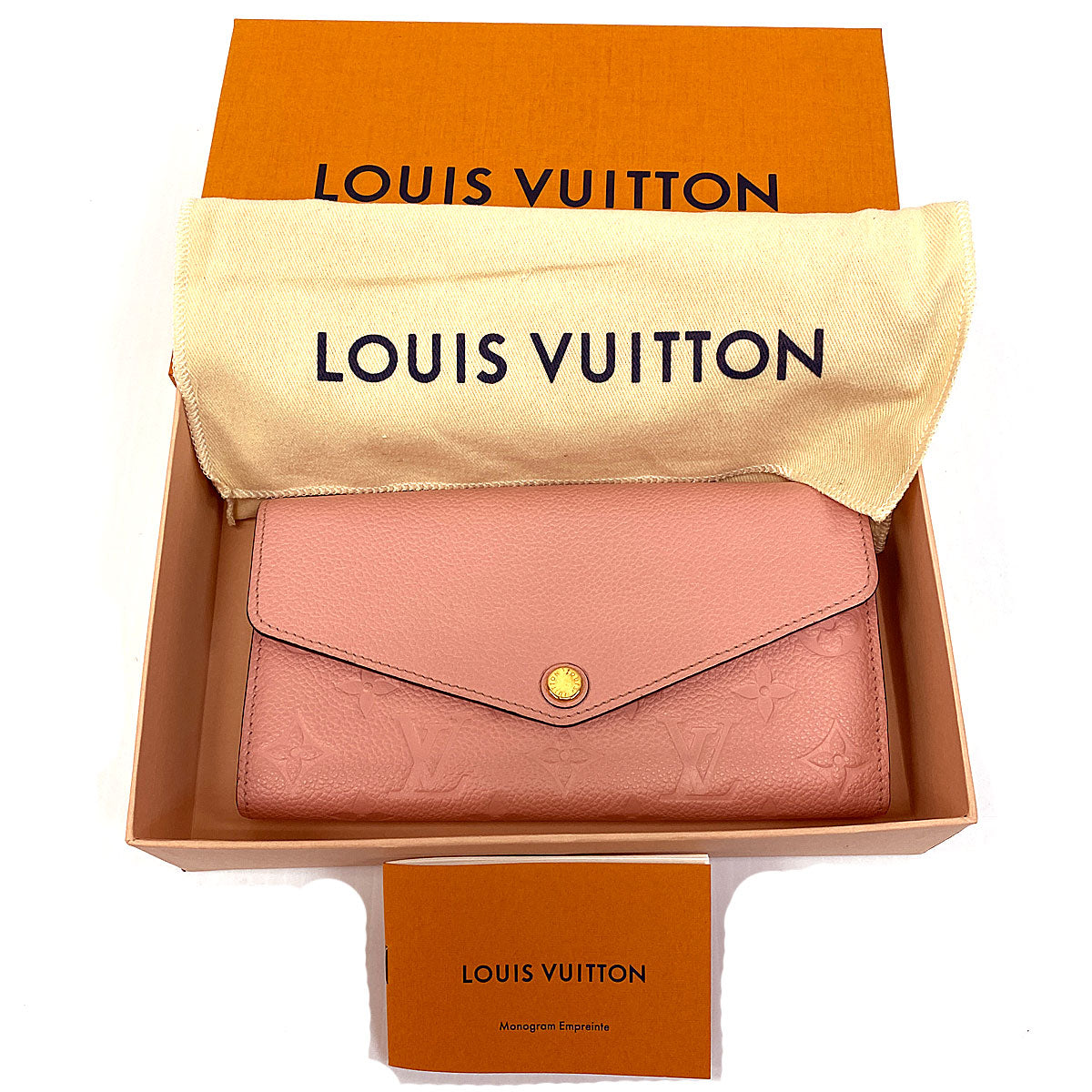 Louis Vuitton Cerise Monogram Empreinte Sarah Wallet