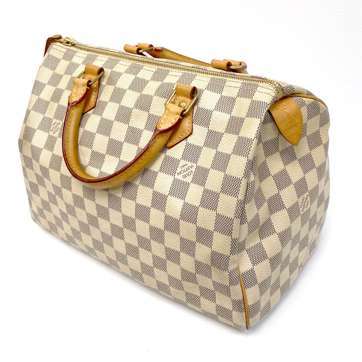 Authentic LOUIS VUITTON Speedy 30 Damier Azur Boston Hand Bag Purse #49899