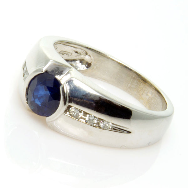 Men's 1.65ct Sapphire & Diamond Ring - Chicago Pawners & Jewelers