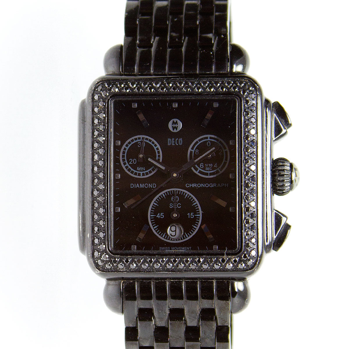 Michele Deco Diamond Noir Chronograph Chicago Pawners Jewelers