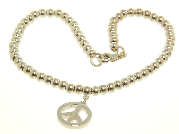 Tiffany Mini Peace Charm Bead Bracelet - Chicago Pawners & Jewelers