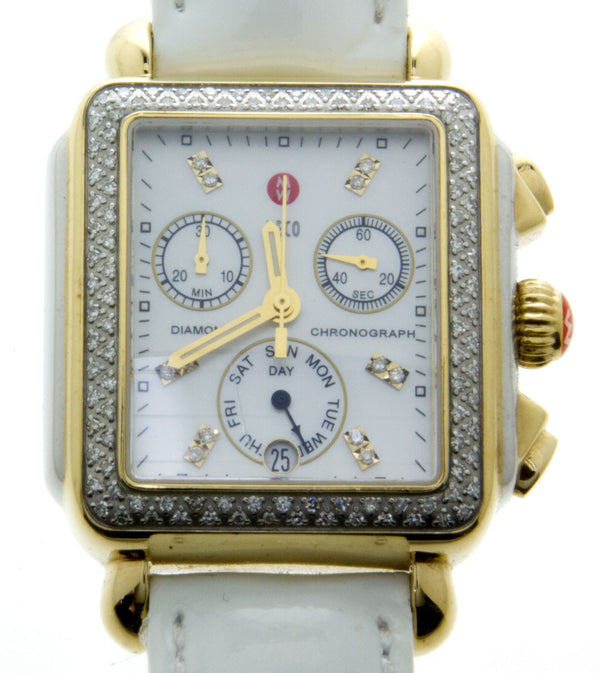 Michele Signature Deco Diamond Two-Tone - Chicago Pawners & Jewelers