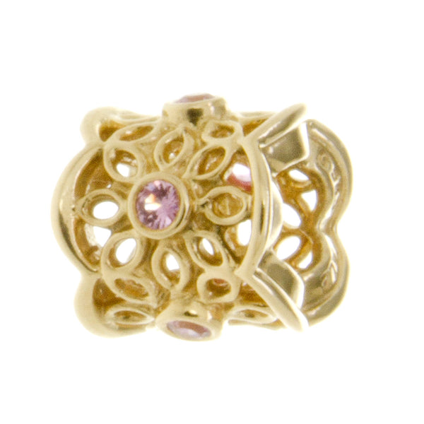 Pandora 14k Golden Radiance Charm with Pink Crystal - Chicago Pawners & Jewelers