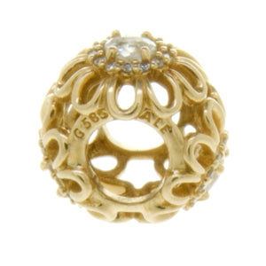 Pandora 14k Gold CZ Flower Charm - Chicago Pawners & Jewelers