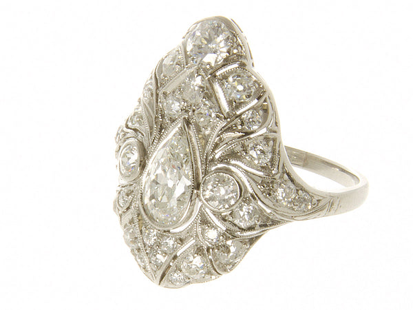 1920s Art Deco Platinum Diamond Ring - Chicago Pawners & Jewelers